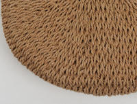 Bolsos de paja con forma de luna para mujer, bolso de mimbre tejido Vintage hecho a mano, ideal para playa, Verano - details 34