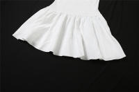 BUNO-Vestido de mujer de moda de verano 2025 elegante sencillo de retales cuello Polo manga corta con volantes y dobladillo elástico - details 15