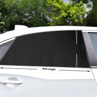 Cubierta de Sol para Ventana Delantera y Trasera de Coche Nueva Protección UV de Doble Capa con Cierre de Cremallera Lining Anti-Mosquito para Ventana Lateral - details 22