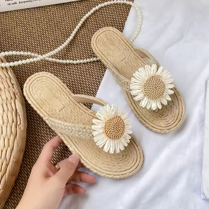 Sandalias de Girasol para Mujer Zapatos de Playa de Tela Sintética Antideslizantes - 1