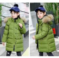 Chaqueta de Abrigo para Niñas Invernal 2025 Cálida, Gruesa, Capucha de Piel Sintética, Abrigo de Exterior para Adolescentes 2-12 Años - details 8