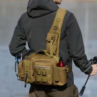 Bolso de cintura versátil para hombres, bolso de pecho, bolso cruzado de hombro para exteriores, bolso para cañas de pescar, bol - details 3