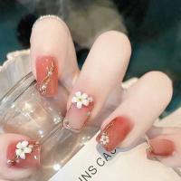 24 unidades/CA Color Degradable pegamento Artificial ataúd vacaciones linda chica bailarina falsa entrega gratuita decoración de uñas para mujer Com - details 6