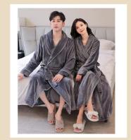 Batas cálidas de invierno para hombre y mujer, bata de lana esponjosa, ropa de dormir larga, bata de baño peluda para Hotel y Spa - details 3