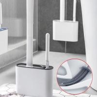 Cepillo De Inodoro Con Pared Montado Herramienta De Limpieza Para El Hogar Sin Esquinas Muertas Conjunto De Limpieza De Inodoro - details 0