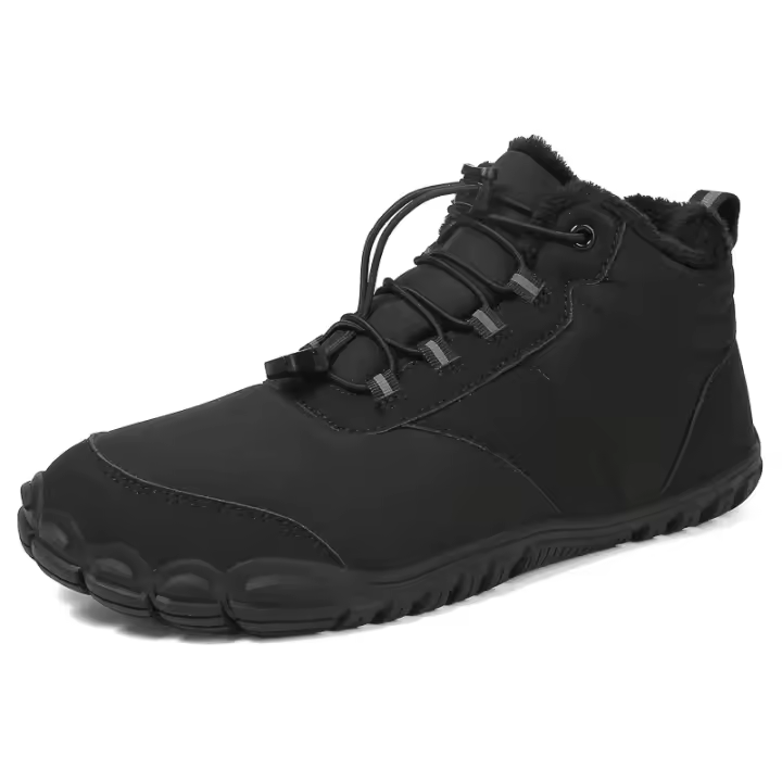 Botas de pareja de algodón para exteriores, botas de nieve impermeables, botas de senderismo de terciopelo de caña alta - 1
