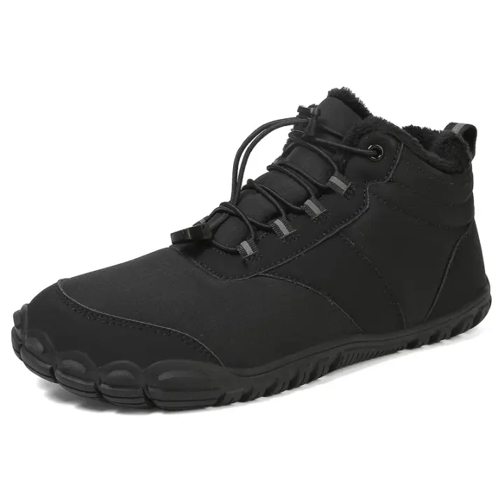 Botas de pareja de algodón para exteriores, botas de nieve impermeables, botas de senderismo de terciopelo de caña alta - 1