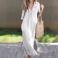 Vestido con cuello en v para mujer, moda - details 2