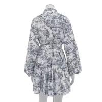 Elegante Vestido de Cintura Mini Blanco Mangas de Farol con Volantes Estilo Vintage 2025 - details 31