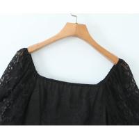 Vestidos de moda de verano 2025 para mujer, minifalda sofisticada, vestido de manga larga con volantes y cuello en V - details 9