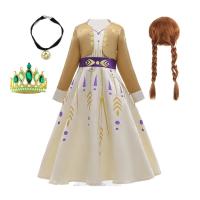 Disfraz de princesa Anna verde para niñas pequeñas, disfraz de Halloween, vestido elegante para fiesta de cumpleaños, vestido de carnaval - details 16
