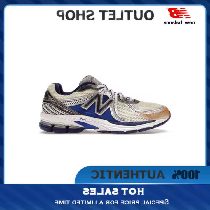 LETEN 【100% AUTÉNTICO】 NB 860 V2 Azul Caqui " Zapatillas ML860AM2 Zapatillas deportivas de moda unisex para hombres y mujeres Pegatinas de pared - 1