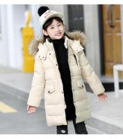 Chaqueta de Abrigo para Niñas Invernal 2025 Cálida, Gruesa, Capucha de Piel Sintética, Abrigo de Exterior para Adolescentes 2-12 Años - details 0