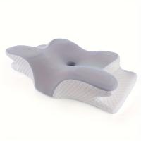 Almohada cervical vintage con temática de anime para alivio del dolor, almohada ortopédica de espuma viscoelástica ajustable para dormir en múltiples posiciones, funda transpirable de poliéster con cremallera, relleno de algodón de punto, lavable a - details 5