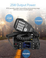Radio de Coche Retevis RT95 Estación Móvil Combinada de Dos Vías 25W VHF UHF CHIRP Anytone Base Station Resistente al Agua Alcance de 5-10KM - details 1