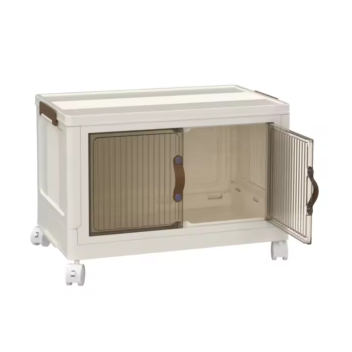 Rcynview Caja de Almacenamiento Plegable de Plástico  Chest de Almacenamiento con Ruedas para Niños - 1