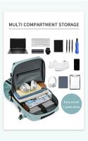 Mochila de viaje para mujer avión gran capacidad 16 pulgadas impermeable con bolsa para zapatos y Puerto de carga USB oculto para negocios hiking camping - details 2