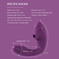 Chupando para mujeres punto G consolador doble succionador de clítoris estimulador de clítoris vibrador inalámbrico femenino juguete sexual para adultos - details 5