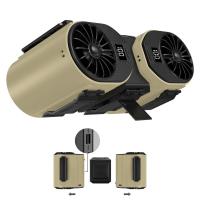 Ventilador inalámbrico de doble salida dividido 2 en 1 para colgar en la cintura, ventilador portátil de viento de cinco engranajes, 10000mAh, ABS, ventilador de cintura colgante para senderismo - details 9