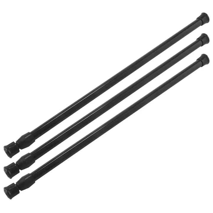 3PCS Spring Curtain Rods 16 to 28 Inch Tension Rod Spring Curtain Rod Adjustable Curtain Rod Expandable Curtain Rod - 1