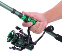 Juego de caña y Carrete, caña telescópica de Fibra de Carbono 12+1BB Carrete Giratorio con Bolsa de Transporte para Agua Salada y Agua Dulce - details 6
