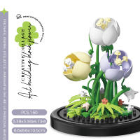 Children's building block toys handmade DIY sunflower accessories plant bouquets girl assembly puzzle desktop decoration - details 10