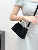 Bolso pequeño francés plisado, bolso pequeño de perlas de hadas de alta gama, bolso de mensajero tipo nube suave para niña - details 22