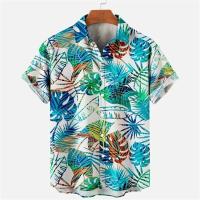 Camisa hawaiana, estampado de leopardo, top casual de manga corta, solapa de hombre, camisa de moda Aloha - details 6