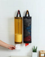Dispensador de bolsas de basura de plástico para la cocina, organizador colgante para la recolección de basura - details 1