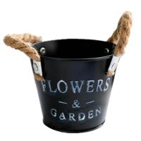 Cubo de flores decorativas con letras creativas de hierro Retro, hierba de Metal resistente a la corrosión para plantas artificiales - details 5