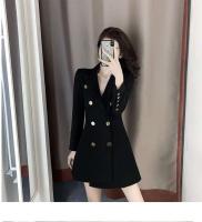 Vestidos De Mujer otoño nuevo Vestido De traje De negocios negro para Mujer Vestido De Mujer - details 6