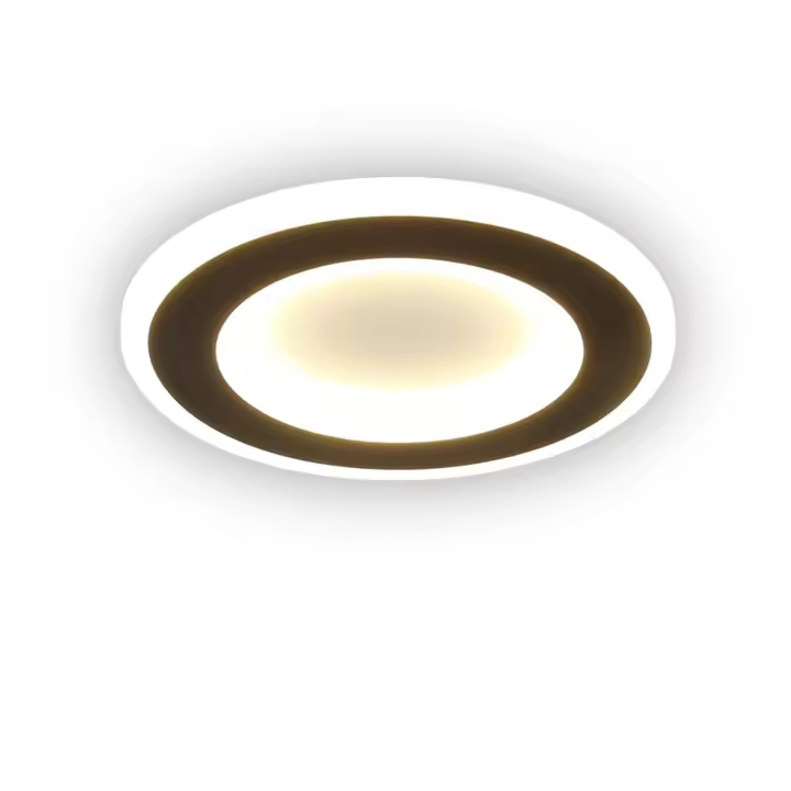 CBJKTX Luz de techo LED para dormitorio, luz de techo para cocina, 20W, luz de techo para pasillo, negro, blanco cálido, 24cm, diseño moderno redondo - 1
