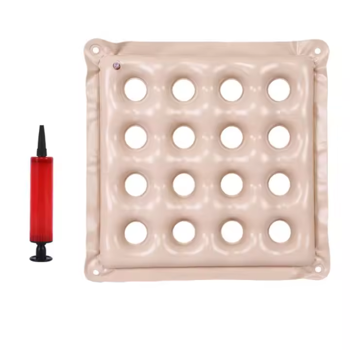 Cojín posparto de 48cm, cojín para asiento tipo gofre, ventilación de aire, cojín de viaje de PVC, cojín de masaje Premium grueso, soporte para cadera - 1
