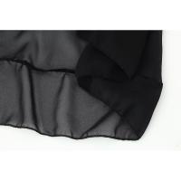 Vestido elegante con volantes y espalda descubierta para mujer, cuello oblicuo, sin mangas, con cordones, dobladillo irregular, largo hasta el suelo, vestidos para mujer de primavera - details 14