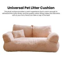 Sofá suave y cómodo para mascotas, cama extraíble y lavable, nido de felpa antideslizante, cojín decorativo para dormir para gatos, suministros para mascotas, 1 Juego - details 28