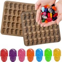 Herramienta para hornear hecha a mano, molde de silicona para pudín de fantasma, bandeja de hielo de caramelo de Calavera, molde de Chocolate de Halloween - details 1