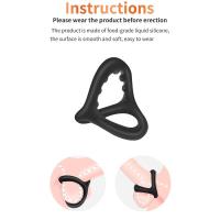 Anillos de silicona Leten para mejorar la erección, anillo triangular con cuentas de masaje, juguetes sexuales para hombres con eyaculación retardada - details 4