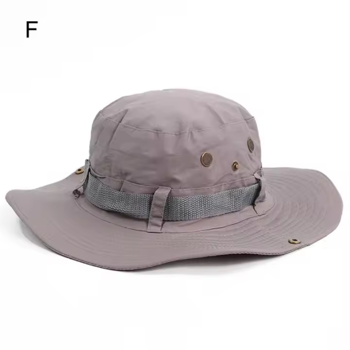 Sombrero para el sol para hombre y mujer, gorra de pesca transpirable de ala ancha, sombreros de cubo para hombre, sombrero para senderismo en la jungla, gorras de camuflaje para verano al aire libre - 1