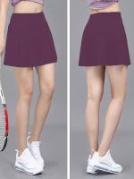 Falda Corta Deportiva para Mujer para Tenis, Bádminton, Yoga - Estilo Atlético Casual, Color Sólido, Mezcla de Poliéster y Spandex Elástico, Lavable a Máquina - Primavera/Verano/Otoño - details 61
