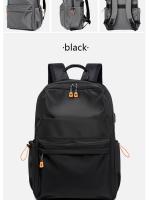 Mochila Casual Para Hombres De 14 Pulgadas Multifuncional Con Carga USB Impermeable De Tela Oxford Estudiante Escuela - details 12