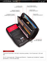 CONTACT'S-Bolso de mano de cuero genuino para hombre, cartera larga para teléfono móvil de 2022 pulgadas, porta pasaporte con cremallera, monedero masculino, 6,5 - details 1