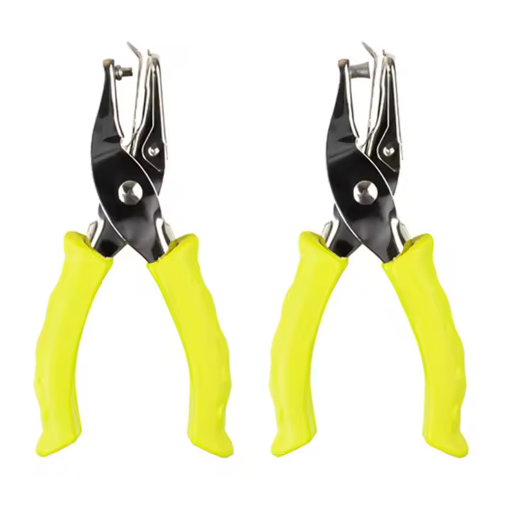 Perforadora de un solo orificio de 3/6mm, Mini perforadora de papel portátil con mango de goma, antideslizante, 3 colores disponibles, 2 uds. - 1