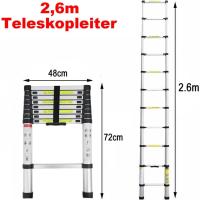 Escalera Telescópica Portátil de Aluminio 6,2m, 2 Ganchos, 15 Peldaños, Antideslizante, Multiusos, Carga de 150kg - details 32