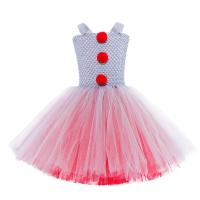 Vestido de Joker gris elegante, vestido, payaso espeluznante, ropa de Cosplay para fiesta de Carnaval para niños, disfraz de Halloween para niñas - details 12