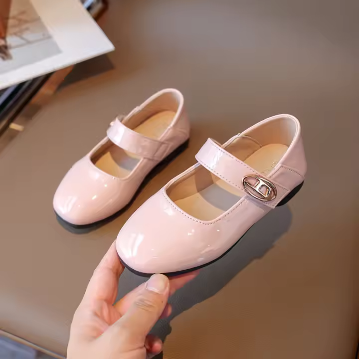 Nuevos zapatos de princesa extranjera de moda para niña pequeña,zapatos individuales de suela blanda para niños medianos mayores - 1