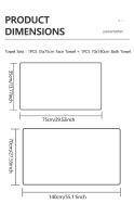 Juego de toallas con patrón de rayas, toalla de mano suave, Toalla de baño, toallas absorbentes de secado rápido para Baño - details 0