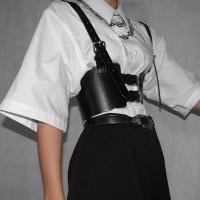 Corset Punk de Cuero Chaleco Gótico para Mujer Diadema de Cintura Casual - details 4