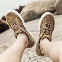 Nuevos zapatos descalzos de alta calidad para mujer, corte de verano, zapatos deportivos de cuero transpirables y frescos, diseño de marca para hombre, precio bajo - details 0