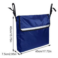Bolsa de Almacenamiento de Silla de Ruedas Accesorio de Apoyabrazos Bolsa Trasera Fácil de Colocar para Personas con Problemas de Piernas - details 7