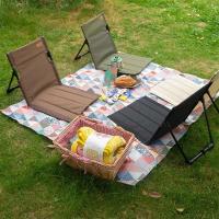Camping al aire libre jardín, parque, ocio cojín individual, picnic, camping, silla de playa plegable trasera, 1 pieza. - details 0